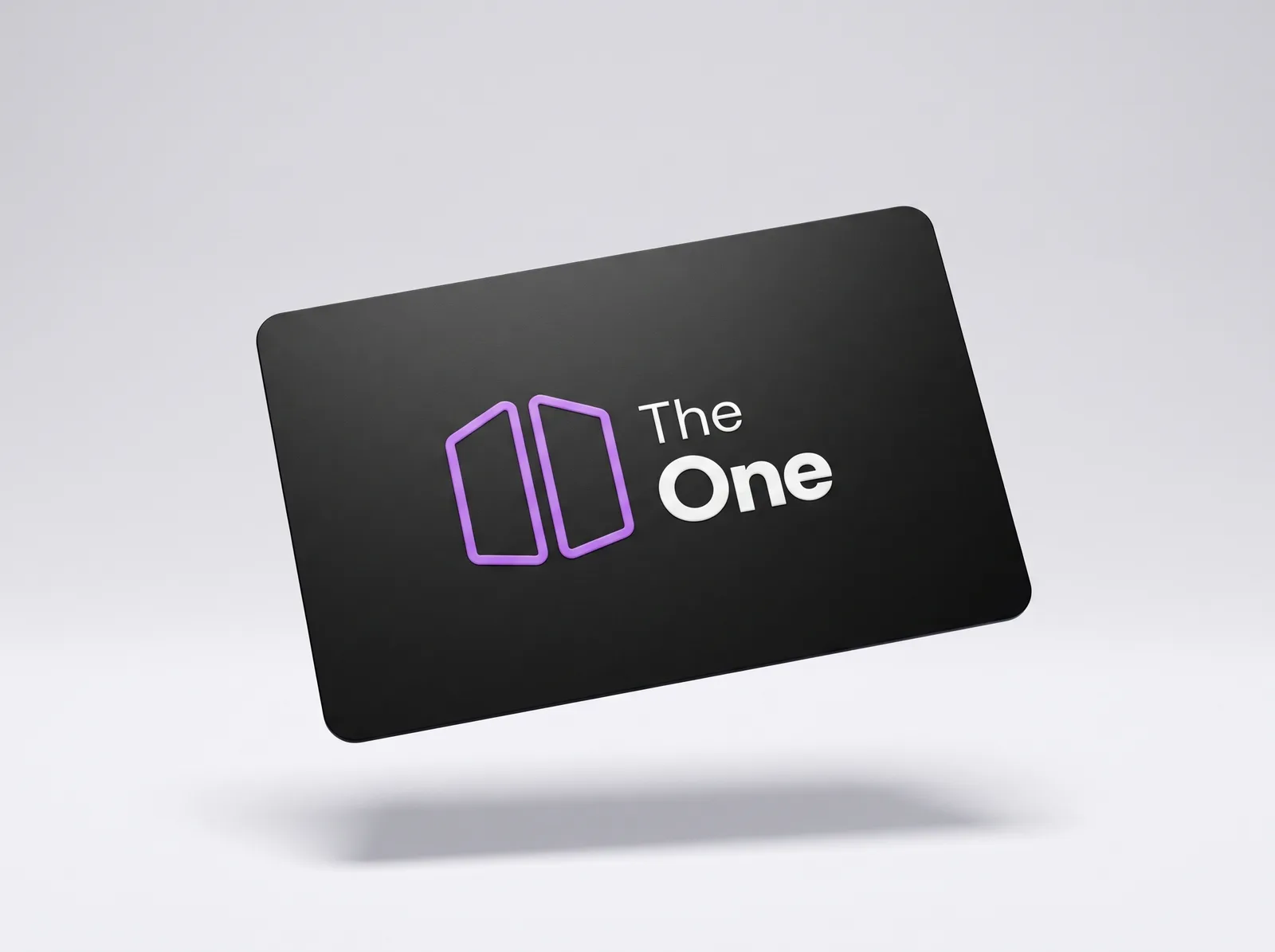 Carte NFC The One Classic, recto noir mat avec logo The One